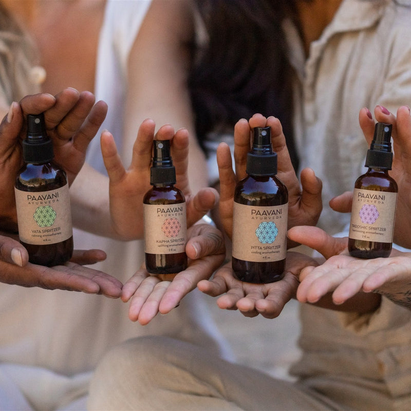 Paavani Ayurveda The Aromatherapy Ritual Kit | Ayurvedic Spritzers for Mood & Dosha Balance variable