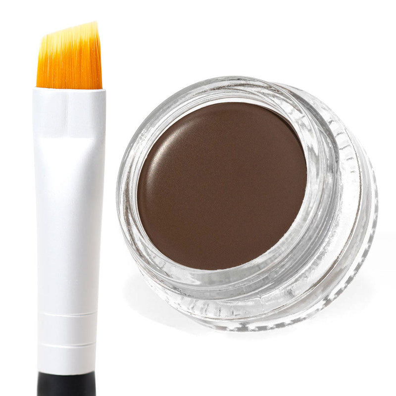 Palladio BROW POMADE WITH ANGLE LINER BRUSH KIT Eyebrows White Smoke Medium Brown PBWKIT02