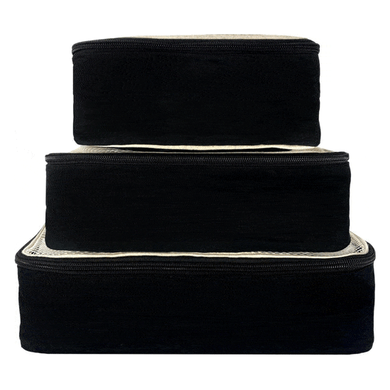 Bag-All - Cotton Packing Cubes, 3-Pack Black