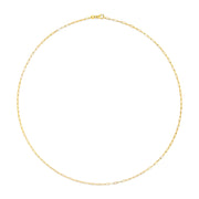 Bids.com Unisex Solid 14K Yellow Gold 1.5mm Paperclip Chain Necklace - 18 Inches Necklaces