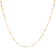 Bids.com Solid 14K Yellow Gold 2.5mm Paperclip Chain Necklace Unisex 18" Inches Necklaces