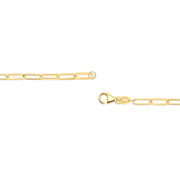 Bids.com Solid 14K Yellow Gold 2.5mm Paperclip Chain Necklace Unisex 18" Inches Necklaces
