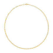 Bids.com Solid 14K Yellow Gold 2.5mm Paperclip Chain Necklace Unisex 18" Inches Necklaces