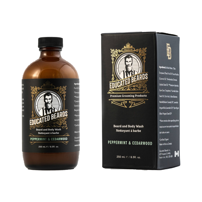 Educated Beards Peppermint & Cedarwood Beard & Body Wash 250ml