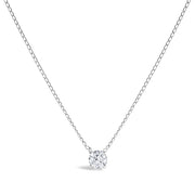 Bids.com 14K White Gold Floating 1/2 Cttw Lab Grown Diamond Solitaire Pendant Necklace - 18" Inches Necklaces
