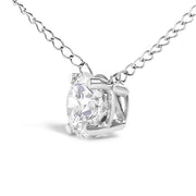 Bids.com 14K White Gold Floating 1/2 Cttw Lab Grown Diamond Solitaire Pendant Necklace - 18" Inches Necklaces