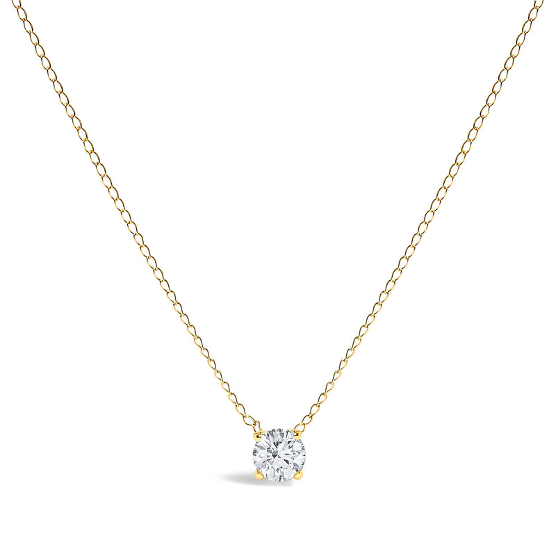 Bids.com 14K White Gold Floating 1/2 Cttw Lab Grown Diamond Solitaire Pendant Necklace - 18" Inches Necklaces