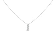 Bids.com 14K White Gold 1/2 Cttw Lab Grown Diamond Three Stone Pendant Necklace Necklaces