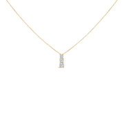 Bids.com 14K White Gold 1/2 Cttw Lab Grown Diamond Three Stone Pendant Necklace Necklaces