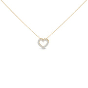 Bids.com 14K White Gold 1/2 Carat Lab Grown Diamond Heart Shape Pendant Necklace Necklaces