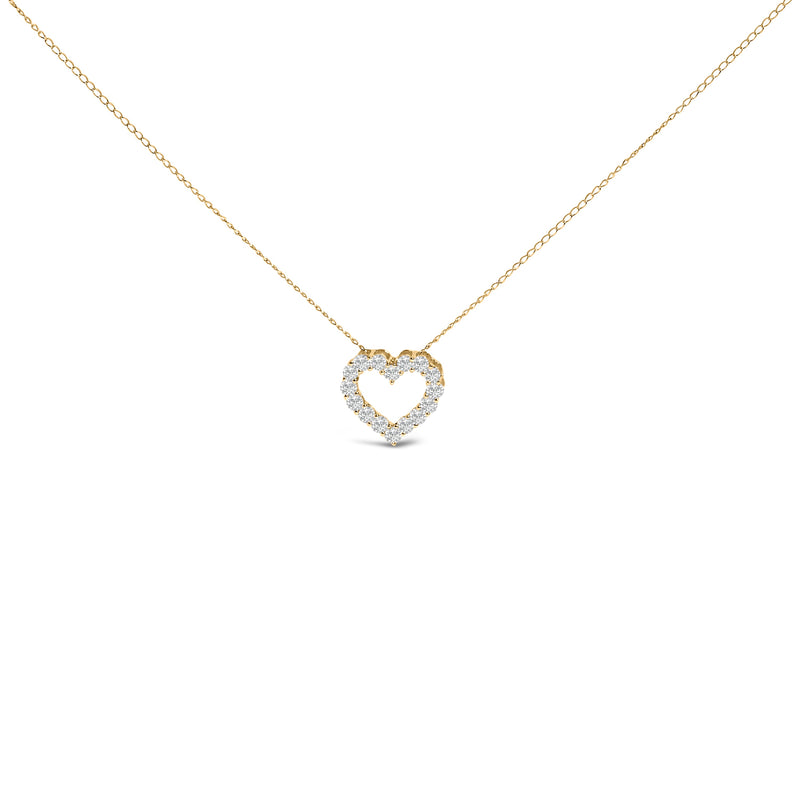 Bids.com 14K White Gold 1/2 Carat Lab Grown Diamond Heart Shape Pendant Necklace Necklaces