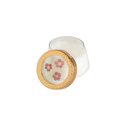 Rosy Rings Spicy Apple Small Pressed Floral Candle Pressed Floral Candles