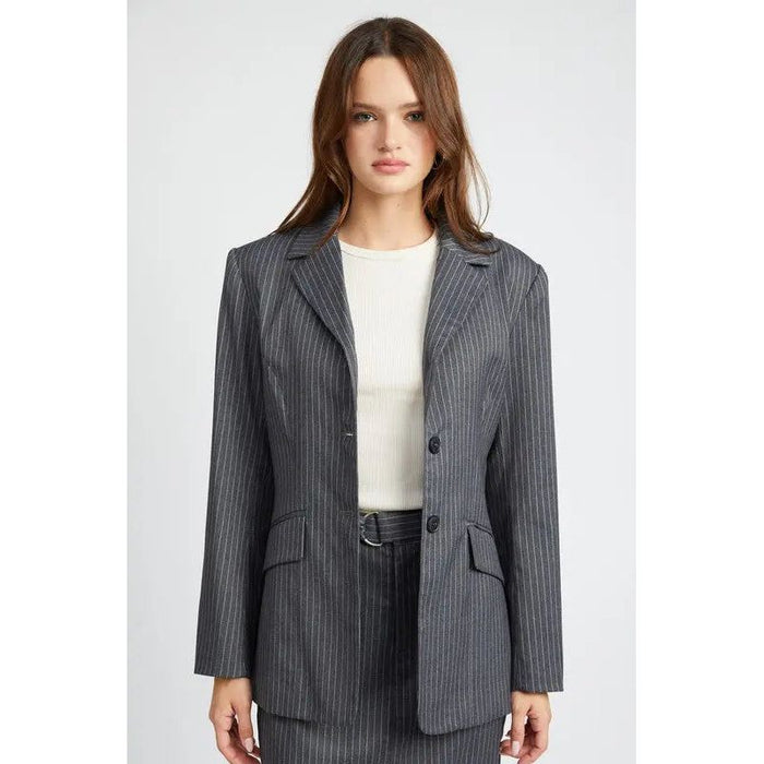 Pin Striped Blazer Jacket