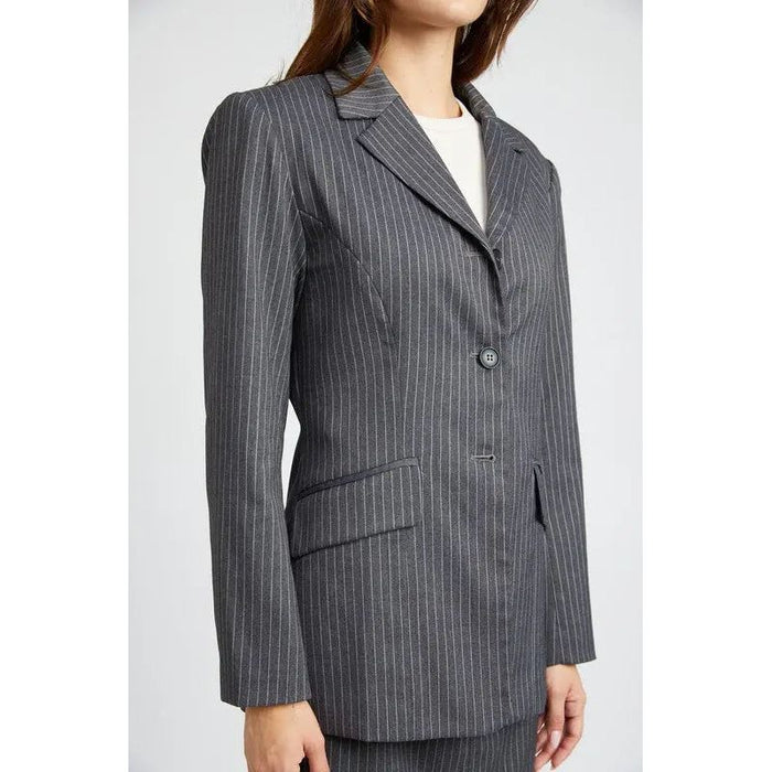 Pin Striped Blazer Jacket