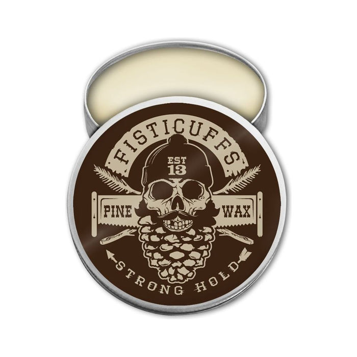 Grave Before Shave Fisticuffs™ Pine Scent Strong Hold Mustache Wax 1 Oz. Tin