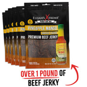Elijah's Xtreme Pineapple-Mango Habanero Beef Jerky - 6 bags (1lb) Beef Jerky