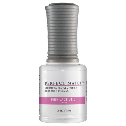 Lechat Perfect Match - PMS049 Pink Lace Veil - Gel Polish & Nail Lacquer 0.5oz.