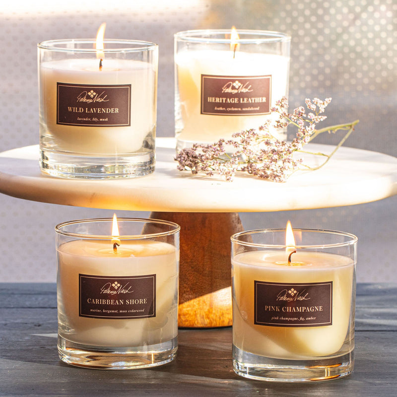 Rosy Rings Apricot Blossom - A Patricia Nash Candle Tumbler Candle White Smoke