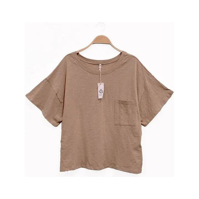 Pocket Oversize Crop T