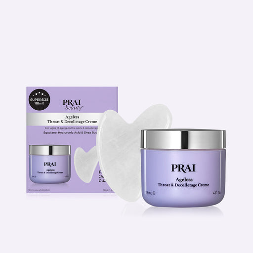 PRAI Beauty Ageless Throat & Decolletage Creme + Jade Gua Sha Ageless Throat