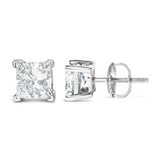 Bids.com 14K White Gold 1.0 Cttw Princess Cut Lab Grown Diamond Solitaire Stud Earrings (F-G Color, VS2-SI1 Clarity) Earrings