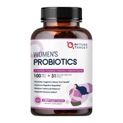 Nature Target Women's Probiotics for Gut Health, 100 Billion CFUs, 180 Veggie Capsules Probiotic