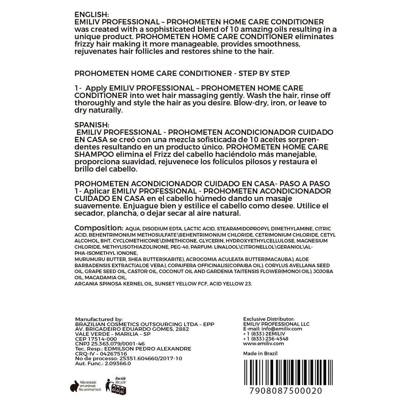 Emiliv Professional Emiliv Professional - PROHOMETEN Home Care Conditioner 500 ml / 10.14 fl. oz. Home Care