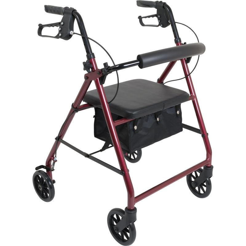 ProBasics ProBasics Aluminum Rollator With 6-inch Wheels, Burgundy Walkers