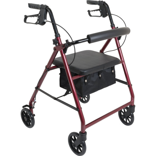 ProBasics ProBasics Aluminum Rollator With 6-inch Wheels, Burgundy Walkers