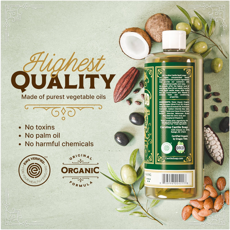 Carolina Castile Soap Gentle Unscented Castile Soap