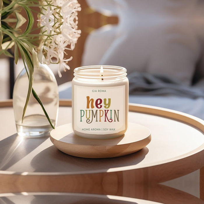 Hey Pumpkin Baked Pumpkin Pie Candle with Gold Lid