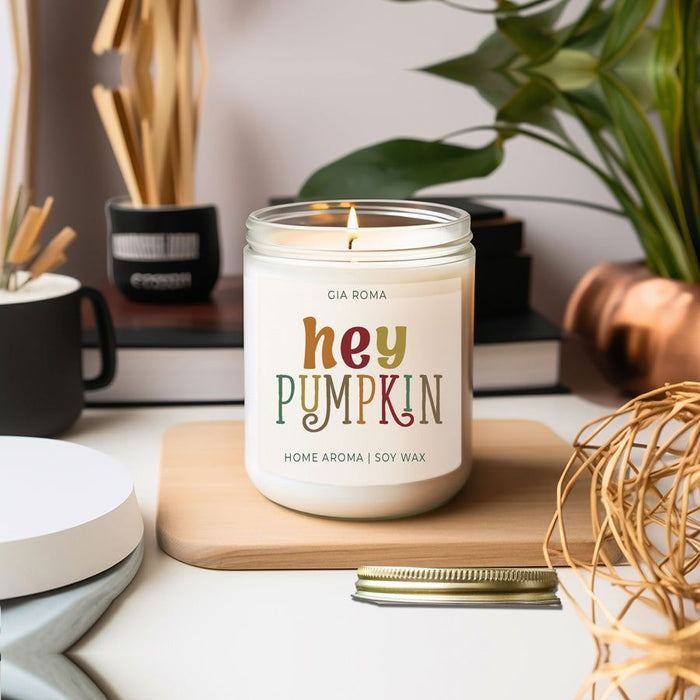 Hey Pumpkin Baked Pumpkin Pie Candle with Gold Lid