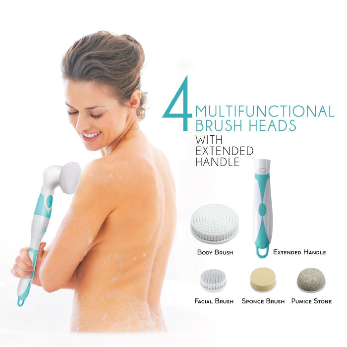 Advanced Facial & Body Cleansing Brush With Extended Handle