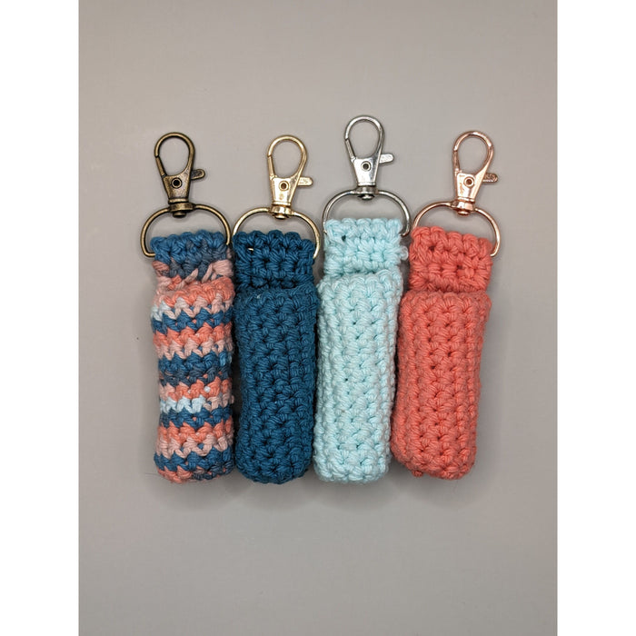 By Robin Creations - Hand-Crocheted Caddy For Lip Balm, Lip Oil, Inhalers, Etc