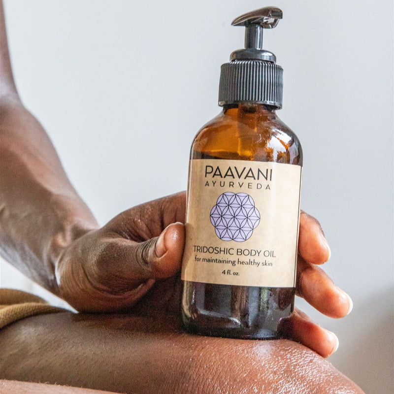 Paavani Ayurveda Tridoshic Body Oil | Balancing Ayurvedic Abhyanga Oil for All Skin Types & Doshas variable