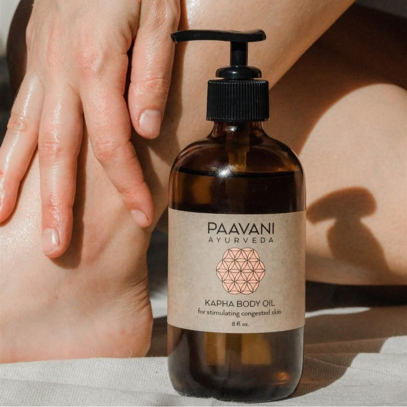 Paavani Ayurveda Kapha Body Oil | Invigorating Ayurvedic Abhyanga Oil for Oily, Congested Skin variable