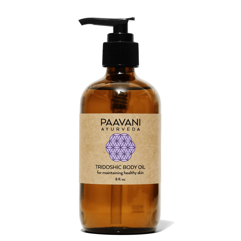 Paavani Ayurveda Tridoshic Body Oil | Balancing Ayurvedic Abhyanga Oil for All Skin Types & Doshas variable