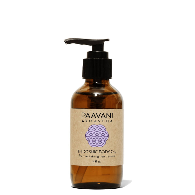 Paavani Ayurveda Tridoshic Body Oil | Balancing Ayurvedic Abhyanga Oil for All Skin Types & Doshas variable