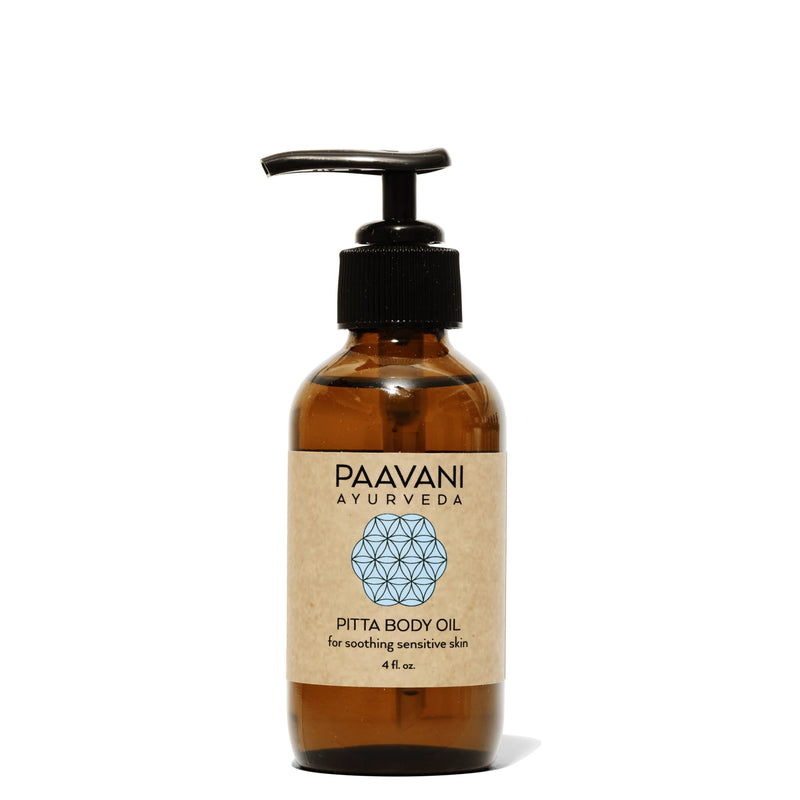 Paavani Ayurveda Pitta Body Oil | Cooling Ayurvedic Abhyanga Oil for Sensitive Skin variable