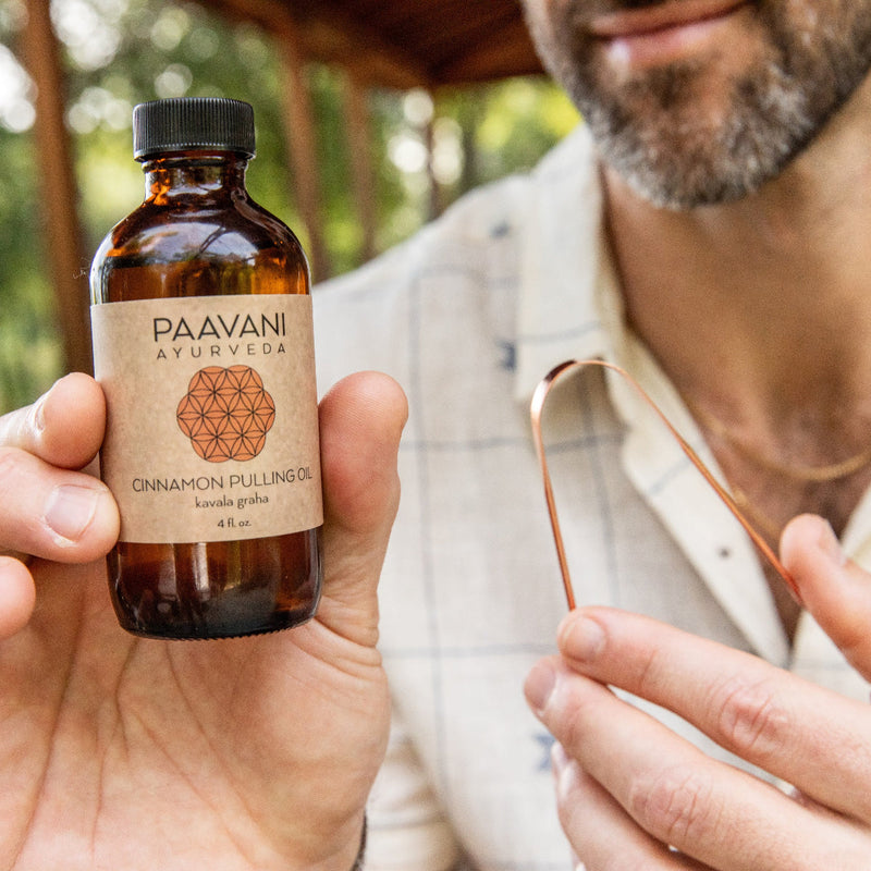 Paavani Ayurveda Cinnamon Oral Care Ritual | Ayurvedic Oil Pulling & Tongue Cleaning variable