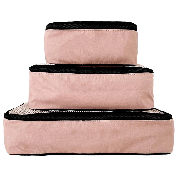 Bag-All - Cotton Packing Cubes, 3-Pack Pink/Blush