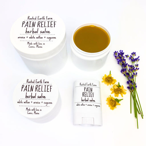 Rooted Earth Farm + Apothecary Pain Relief Salve Herbal Salves + Balms