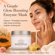 Glimmer Goddess® Organic Skin Care Organic Papaya Pineapple Enzyme Face Mask – Gentle Exfoliating Treatment Masks & Peels