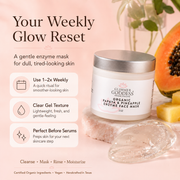 Glimmer Goddess® Organic Skin Care Organic Papaya Pineapple Enzyme Face Mask – Gentle Exfoliating Treatment Masks & Peels
