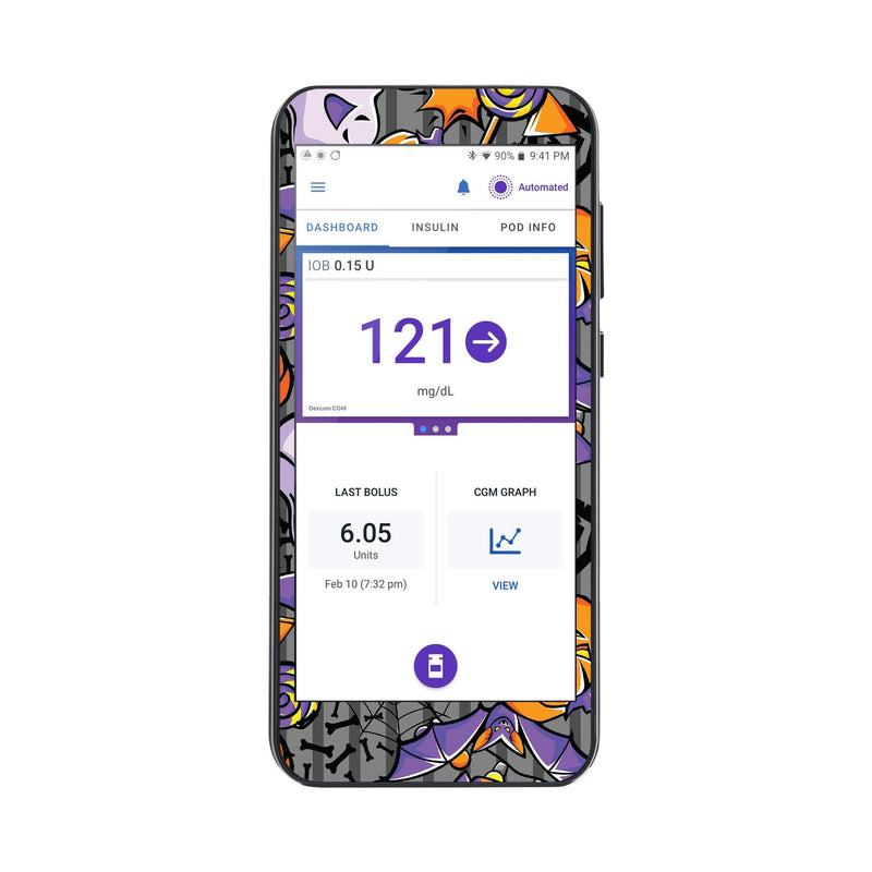 Peelz Party Halloween Sticker for Omnipod® 5 Controller – Pump Peelz Peelz/Stickers