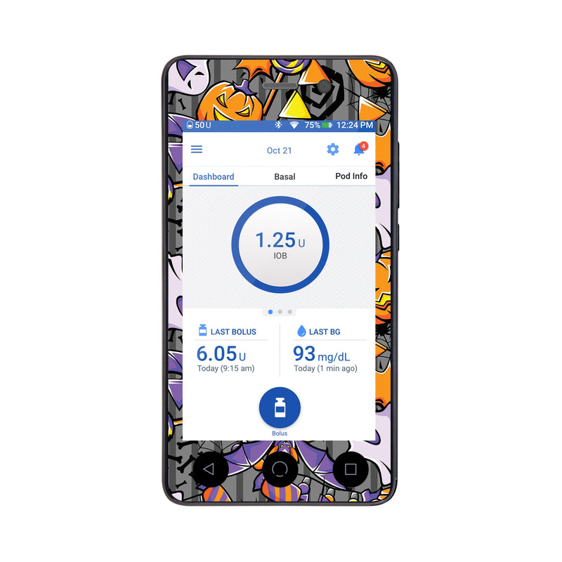 Peelz Party Halloween Sticker for Omnipod DASH® PDM – Pump Peelz Peelz/Stickers