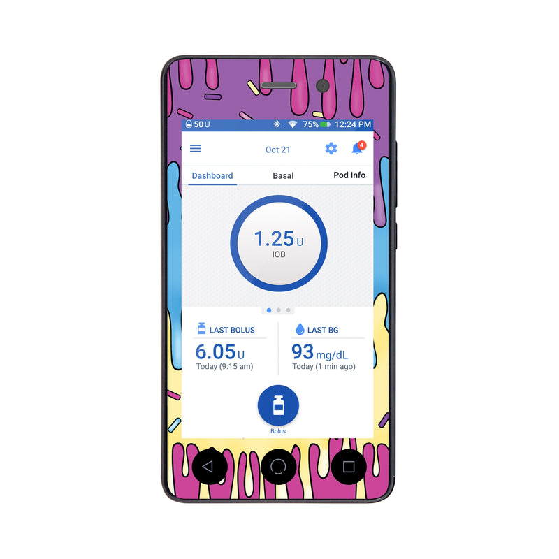 Peelz Party Slime Sticker for Omnipod DASH® PDM – Pump Peelz Peelz/Stickers