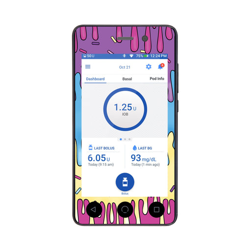 Peelz Party Slime Sticker for Omnipod DASH® PDM – Pump Peelz Peelz/Stickers