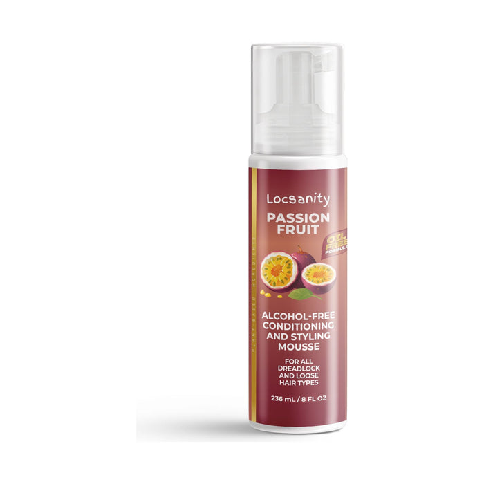 Locsanity Passion Fruit Alcohol-Free Conditioning and Styling Mousse, Rolling, Twisting, Locking Mousse- Dreadlocks, Locs, Sisterlocks, Loose Natural Hair, Braidlocs