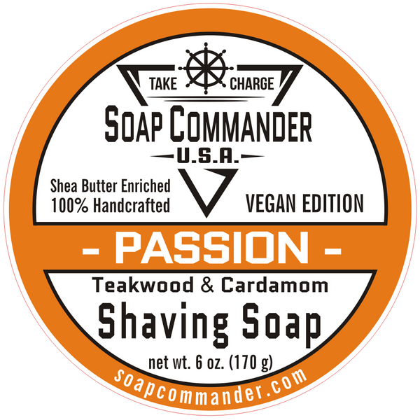 Soap Commander Soap Commander Passion Shaving Soap 6 Oz Shaving Soap Black